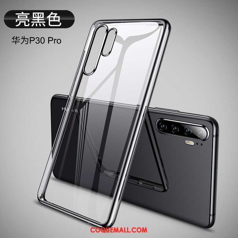 Étui Huawei P30 Pro Net Rouge Téléphone Portable Transparent, Coque Huawei P30 Pro Personnalité Incassable