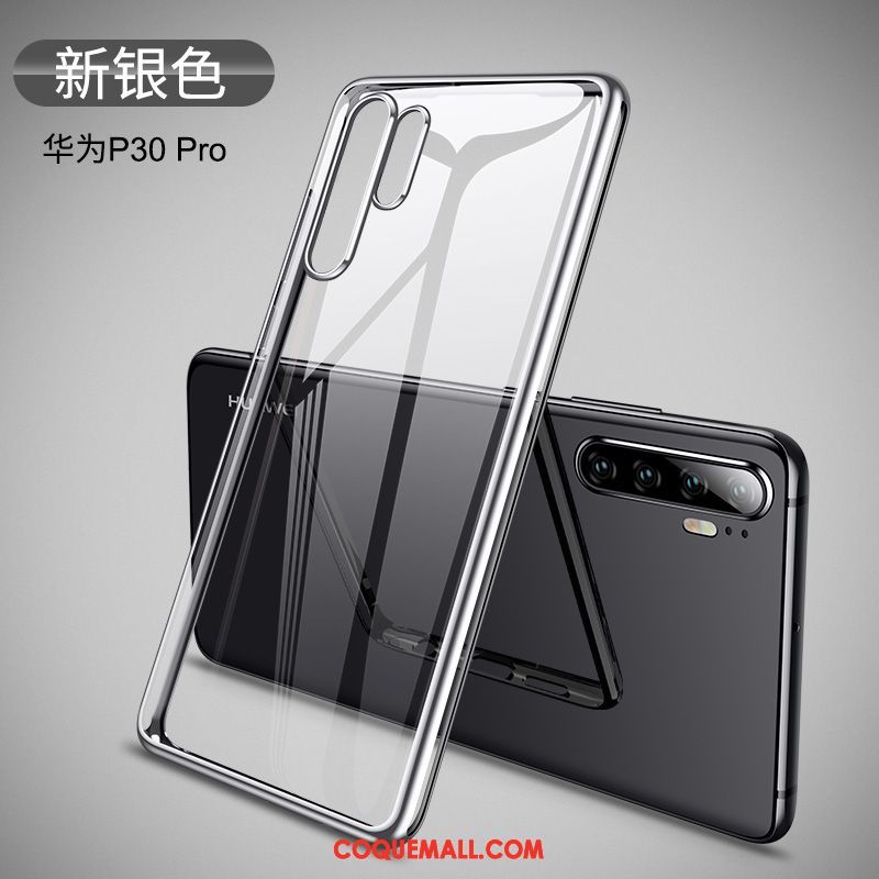 Étui Huawei P30 Pro Net Rouge Téléphone Portable Transparent, Coque Huawei P30 Pro Personnalité Incassable