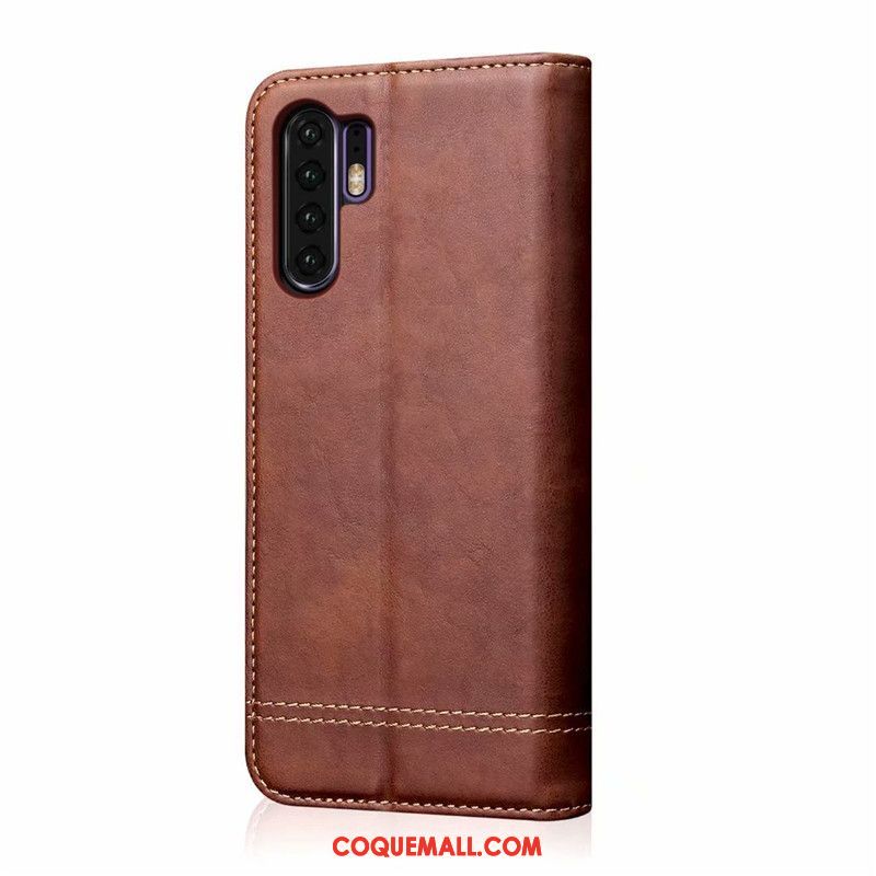 Étui Huawei P30 Pro Nouveau Business Protection, Coque Huawei P30 Pro Fluide Doux Incassable Braun