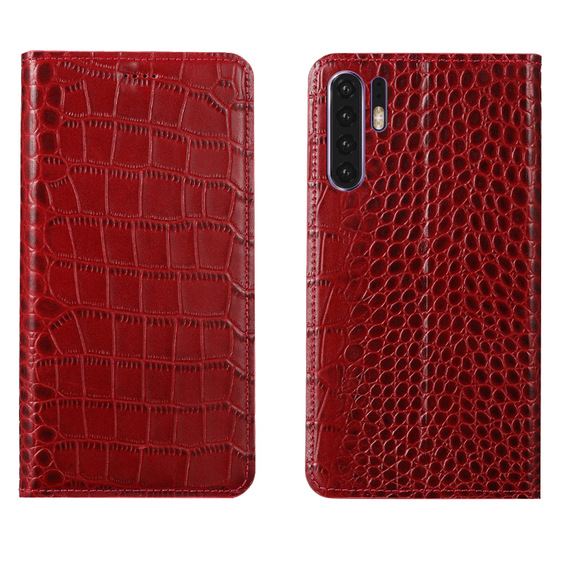 Étui Huawei P30 Pro Nouveau Téléphone Portable Protection, Coque Huawei P30 Pro Bleu Crocodile