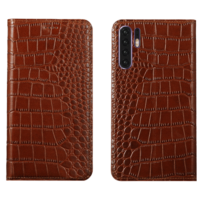 Étui Huawei P30 Pro Nouveau Téléphone Portable Protection, Coque Huawei P30 Pro Bleu Crocodile