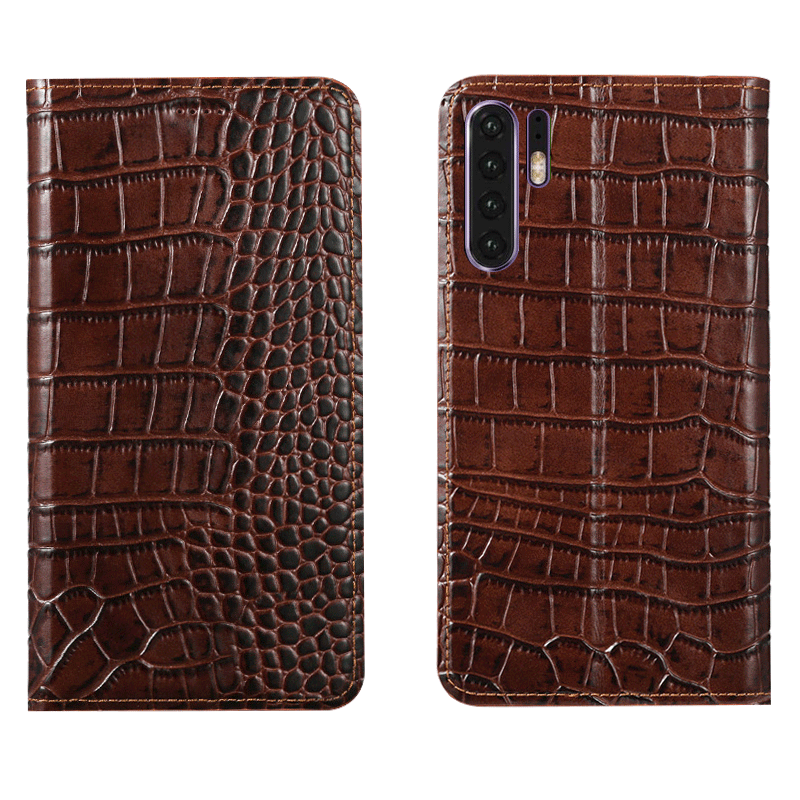 Étui Huawei P30 Pro Nouveau Téléphone Portable Protection, Coque Huawei P30 Pro Bleu Crocodile