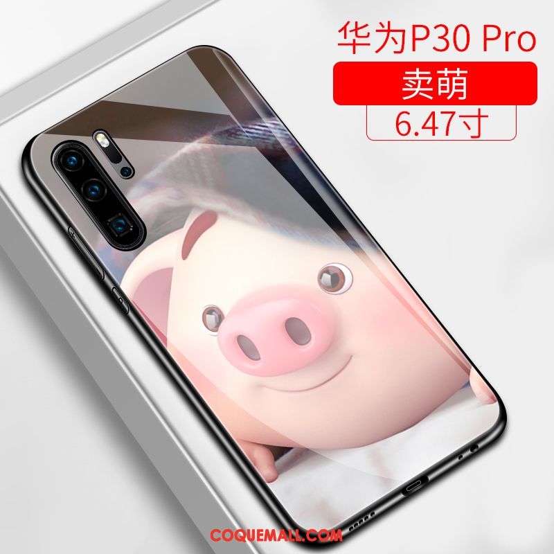 Étui Huawei P30 Pro Personnalité Fluide Doux Tendance, Coque Huawei P30 Pro Net Rouge Incassable