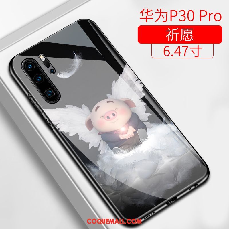 Étui Huawei P30 Pro Personnalité Fluide Doux Tendance, Coque Huawei P30 Pro Net Rouge Incassable