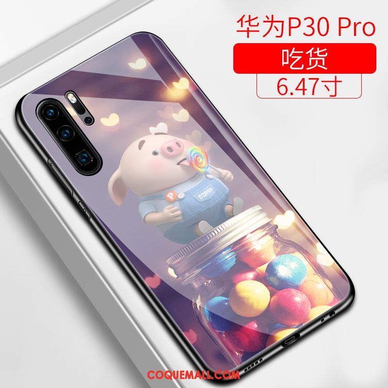 Étui Huawei P30 Pro Personnalité Fluide Doux Tendance, Coque Huawei P30 Pro Net Rouge Incassable