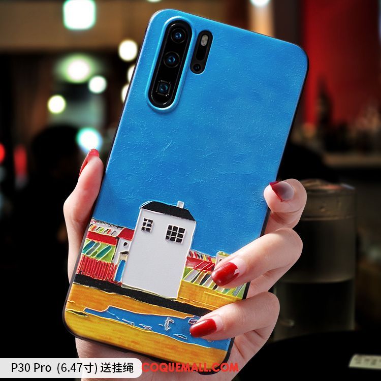 Étui Huawei P30 Pro Protection Créatif Multicolore, Coque Huawei P30 Pro Personnalité Mode