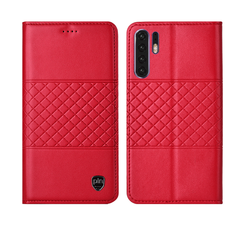 Étui Huawei P30 Pro Protection Incassable Clamshell, Coque Huawei P30 Pro Nouveau Cuir Véritable