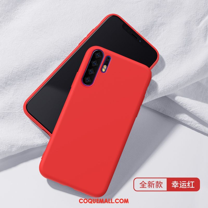 Étui Huawei P30 Pro Protection Téléphone Portable Fluide Doux, Coque Huawei P30 Pro Noir Silicone