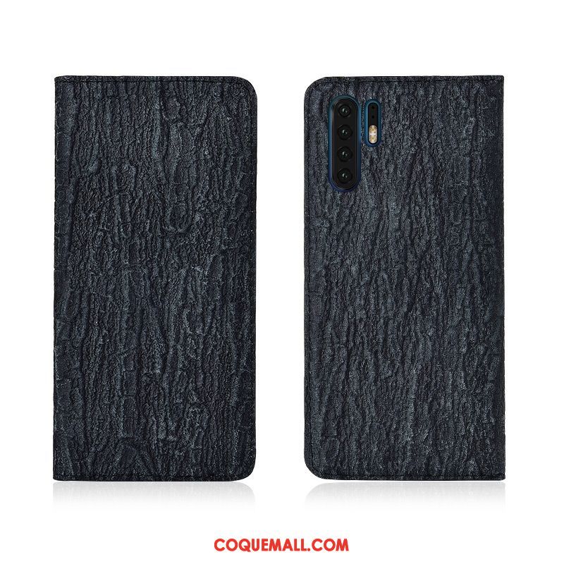 Étui Huawei P30 Pro Silicone Cuir Véritable Nouveau, Coque Huawei P30 Pro Tout Compris Bleu