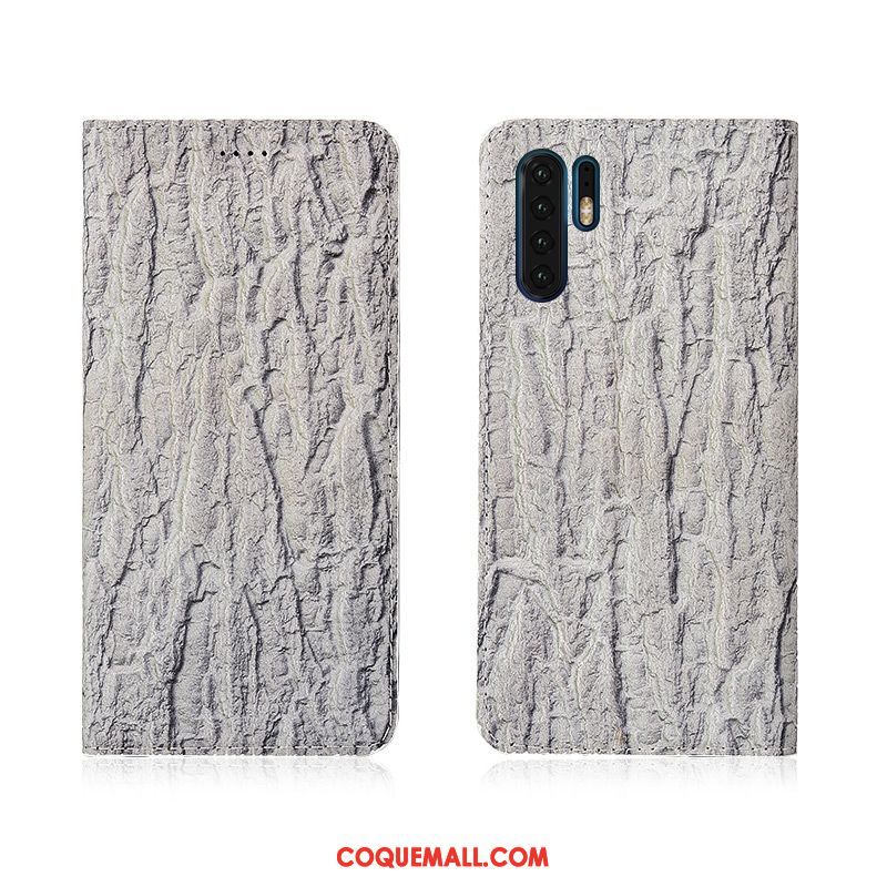 Étui Huawei P30 Pro Silicone Cuir Véritable Nouveau, Coque Huawei P30 Pro Tout Compris Bleu