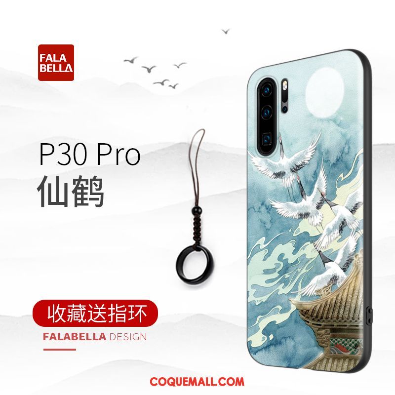 Étui Huawei P30 Pro Silicone Protection Bleu, Coque Huawei P30 Pro Incassable Téléphone Portable