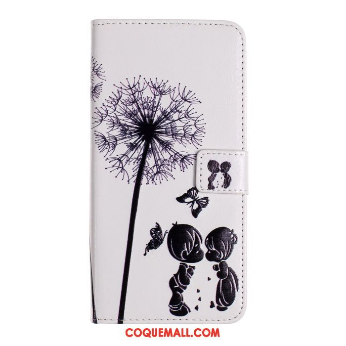 Étui Huawei P30 Pro Support Blanc En Cuir, Coque Huawei P30 Pro Créatif Incassable