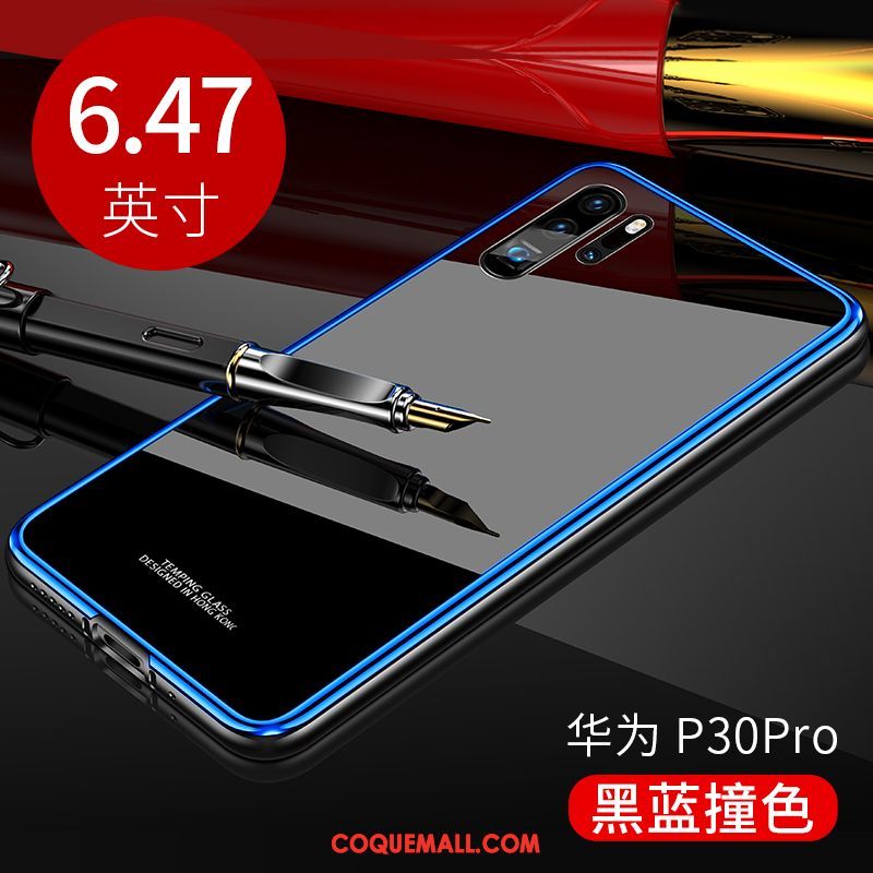 Étui Huawei P30 Pro Très Mince Border Rouge, Coque Huawei P30 Pro Luxe Luxe