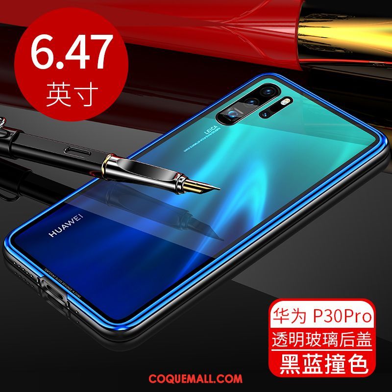 Étui Huawei P30 Pro Très Mince Border Rouge, Coque Huawei P30 Pro Luxe Luxe