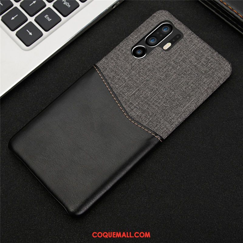 Étui Huawei P30 Pro Téléphone Portable Modèle Fleurie Vin Rouge, Coque Huawei P30 Pro Protection Tissu