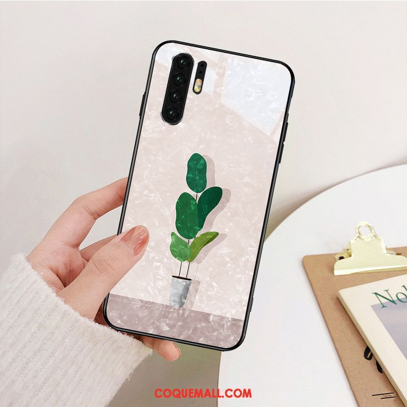 Étui Huawei P30 Pro Téléphone Portable Verre Frais, Coque Huawei P30 Pro Créatif Nouveau