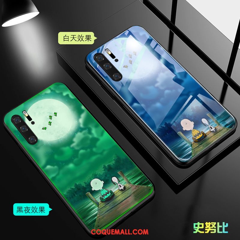 Étui Huawei P30 Pro Téléphone Portable Violet Lumineuses, Coque Huawei P30 Pro Créatif Verre