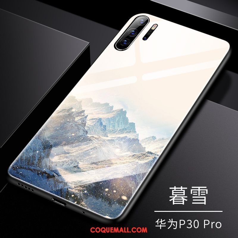 Étui Huawei P30 Pro Verre Téléphone Portable Luxe, Coque Huawei P30 Pro Tempérer Membrane