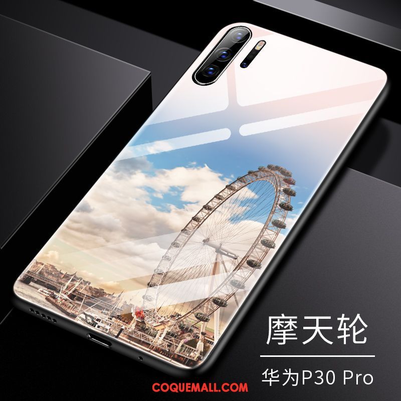 Étui Huawei P30 Pro Verre Téléphone Portable Luxe, Coque Huawei P30 Pro Tempérer Membrane