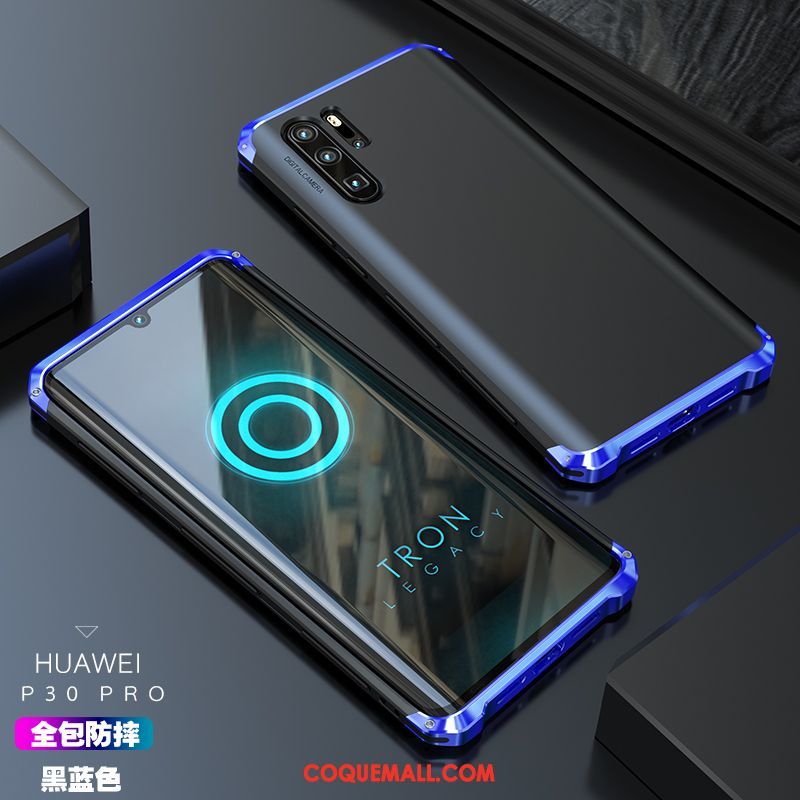 Étui Huawei P30 Pro Vert Luxe Incassable, Coque Huawei P30 Pro Métal Marque De Tendance