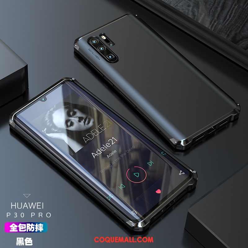 Étui Huawei P30 Pro Vert Luxe Incassable, Coque Huawei P30 Pro Métal Marque De Tendance