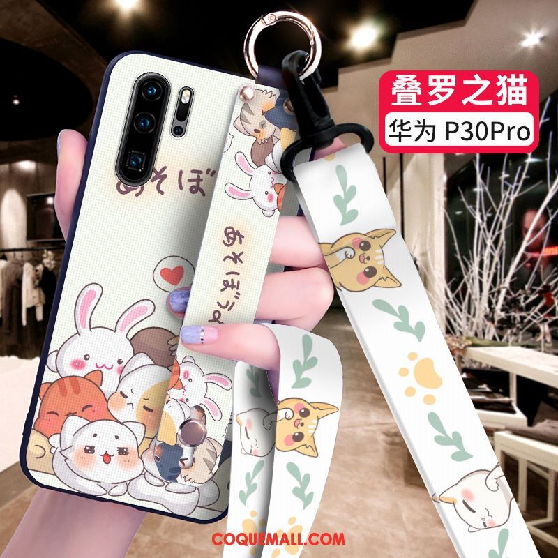 Étui Huawei P30 Pro Vert Silicone Dessin Animé, Coque Huawei P30 Pro Charmant Protection