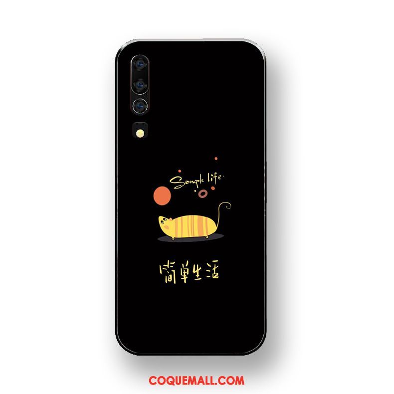 Étui Huawei P30 Protection Fluide Doux Noir, Coque Huawei P30 Silicone Tout Compris