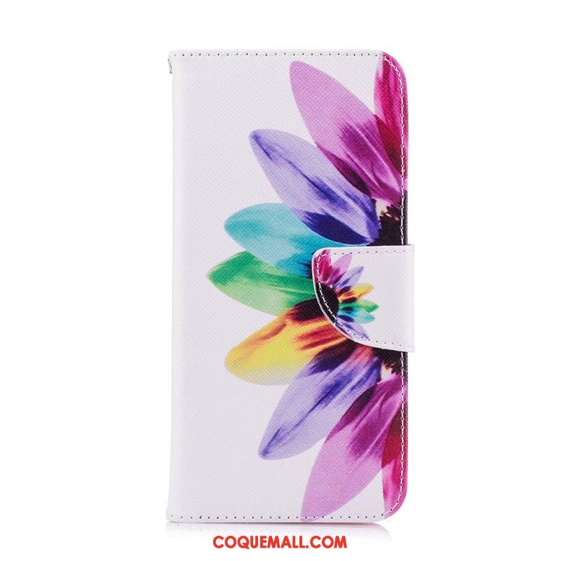 Étui Huawei P30 Protection Peinture Blanc, Coque Huawei P30 En Cuir Jeunesse