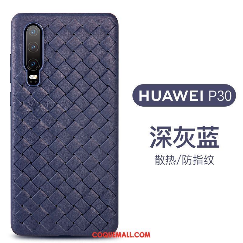 Étui Huawei P30 Rose Modèle Fleurie Business, Coque Huawei P30 Tissage Téléphone Portable