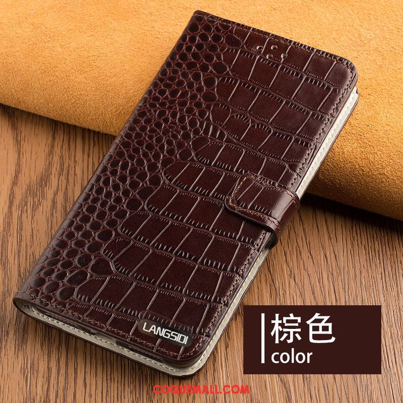 Étui Huawei P30 Rouge Luxe Tendance, Coque Huawei P30 Cuir Véritable Personnalisé