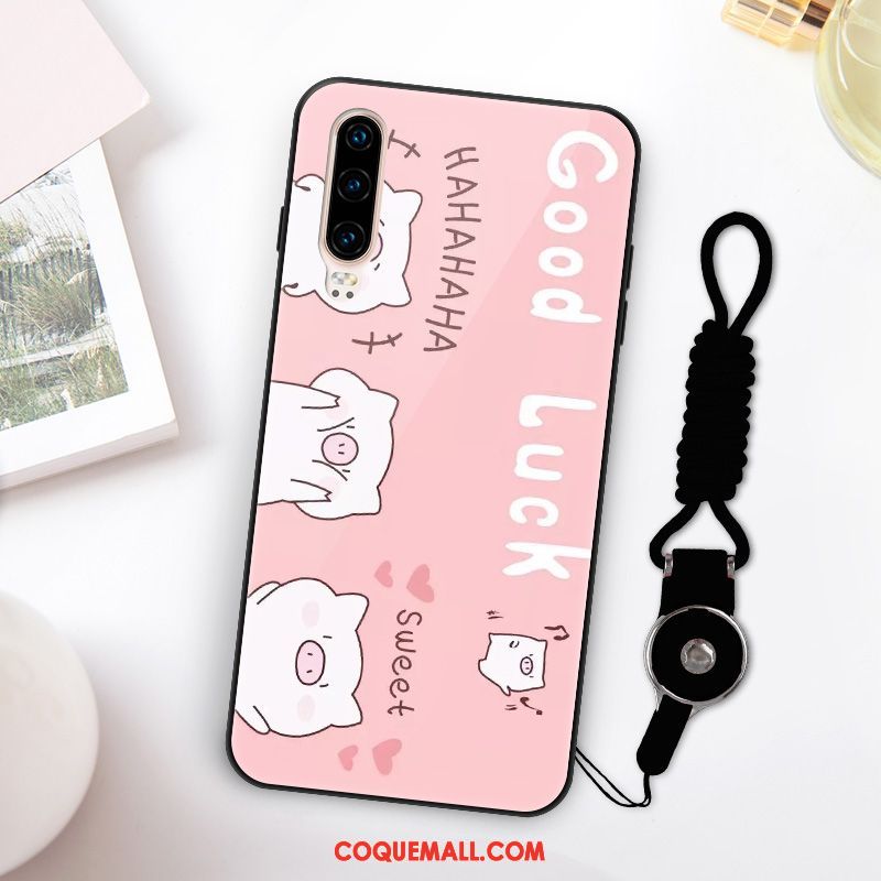 Étui Huawei P30 Rouge Nouveau Charmant, Coque Huawei P30 Silicone Rose