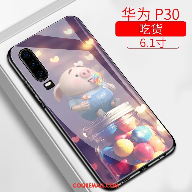 Étui Huawei P30 Silicone Délavé En Daim Protection, Coque Huawei P30 Charmant Tout Compris