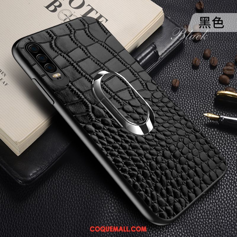 Étui Huawei P30 Support En Cuir Légères, Coque Huawei P30 Personnalité Tout Compris Braun