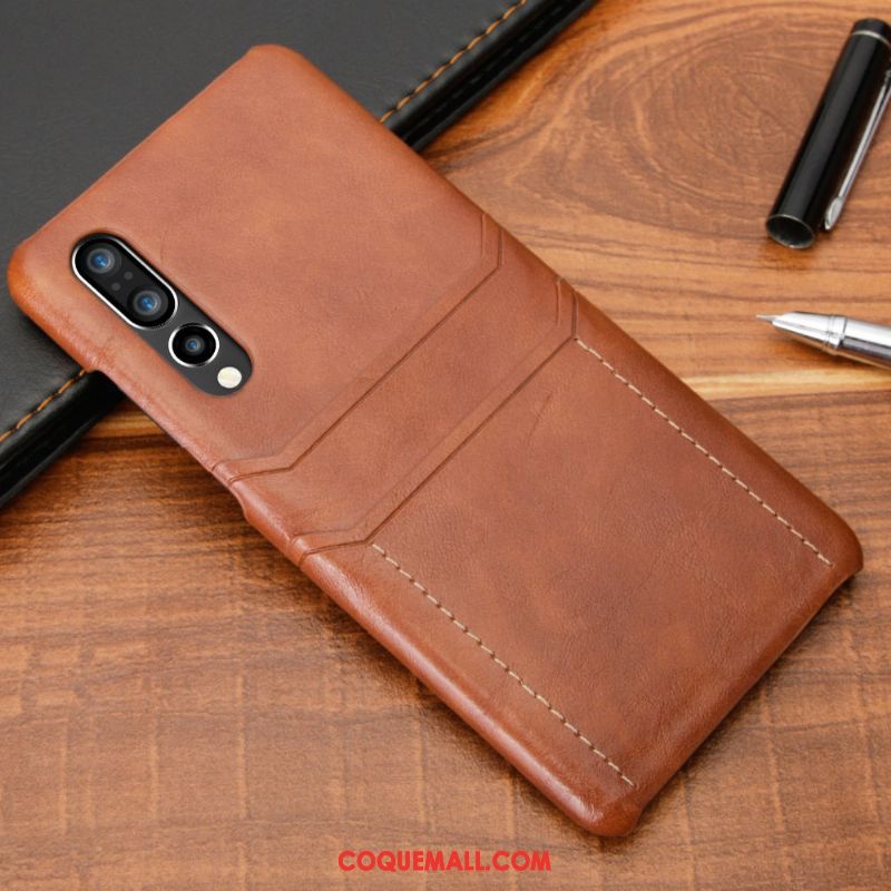 Étui Huawei P30 Tendance Noir Business, Coque Huawei P30 Créatif Incassable