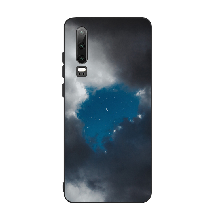 Étui Huawei P30 Tout Compris Ciel Étoilé Fluide Doux, Coque Huawei P30 Business Noir