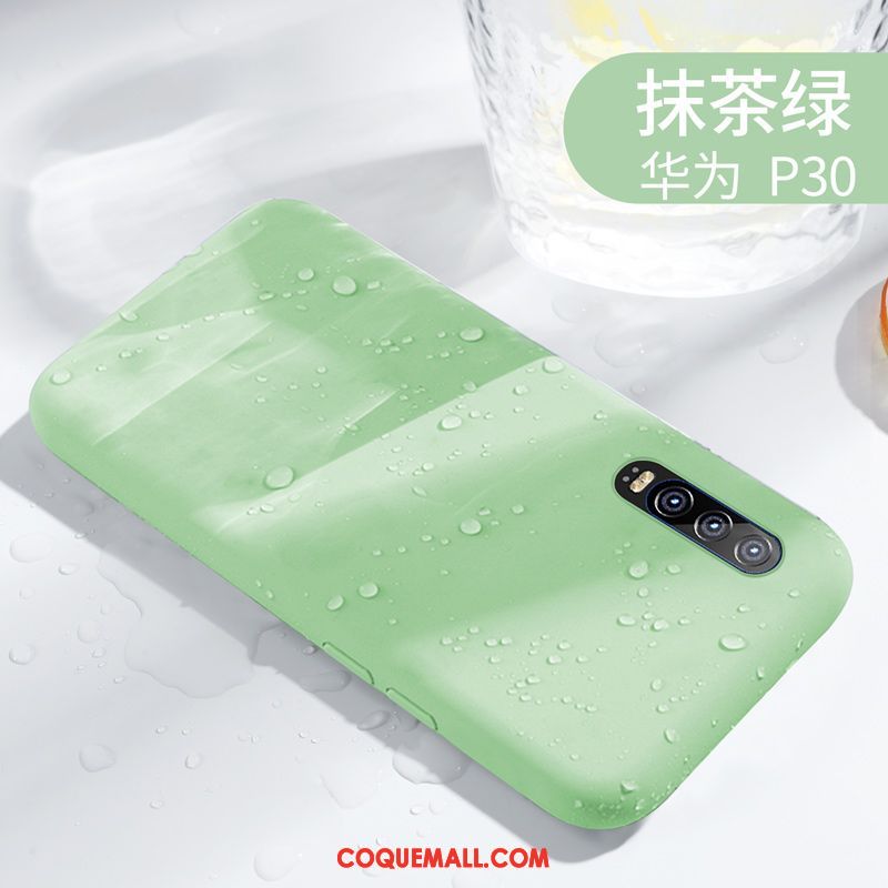 Étui Huawei P30 Tout Compris Très Mince Simple, Coque Huawei P30 Couleur Unie Incassable