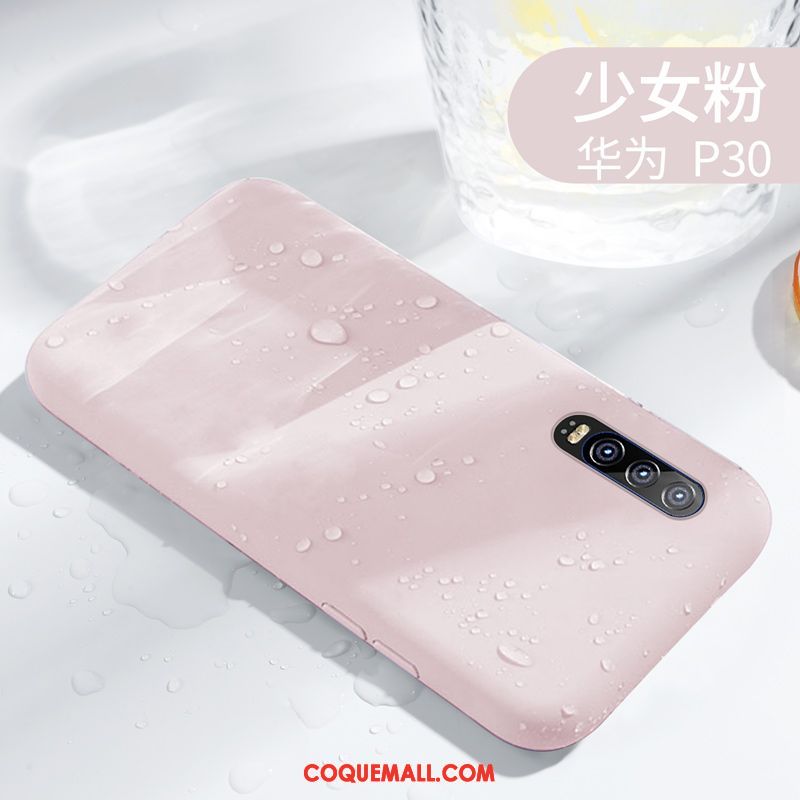 Étui Huawei P30 Tout Compris Très Mince Simple, Coque Huawei P30 Couleur Unie Incassable