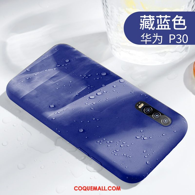 Étui Huawei P30 Tout Compris Très Mince Simple, Coque Huawei P30 Couleur Unie Incassable