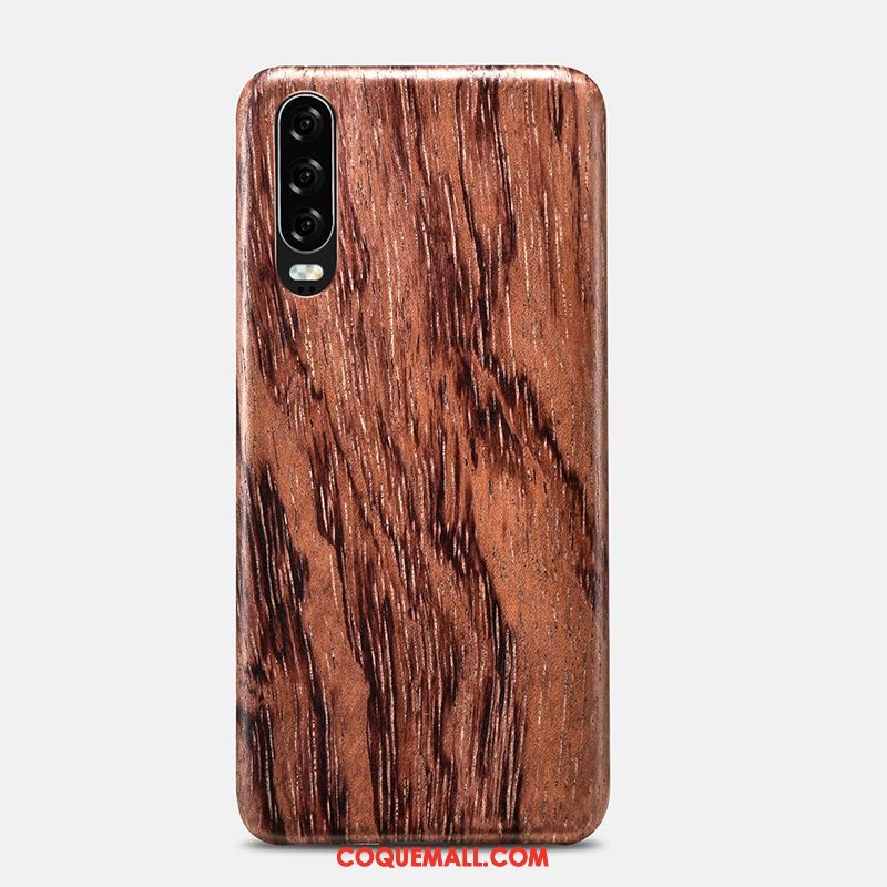 Étui Huawei P30 Téléphone Portable Personnalité Protection, Coque Huawei P30 Fleur En Bois Braun