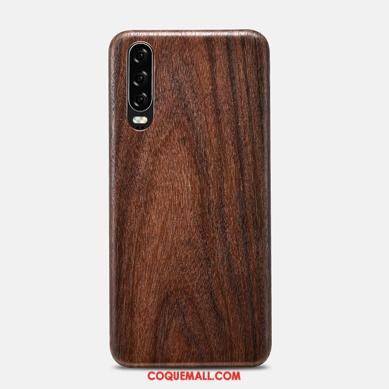 Étui Huawei P30 Téléphone Portable Personnalité Protection, Coque Huawei P30 Fleur En Bois Braun