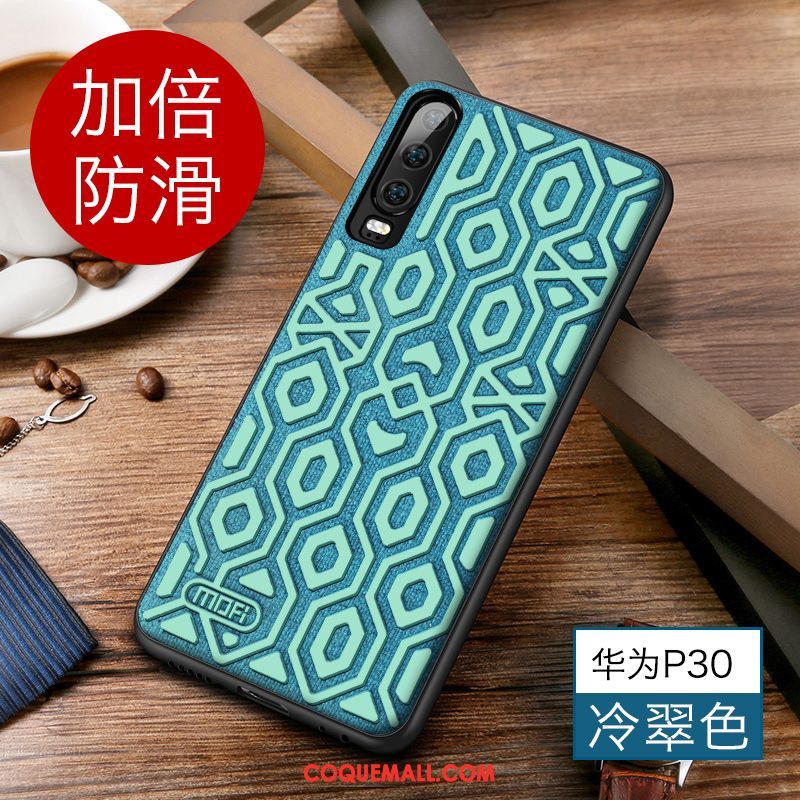 Étui Huawei P30 Téléphone Portable Très Mince Délavé En Daim, Coque Huawei P30 Fluide Doux Créatif