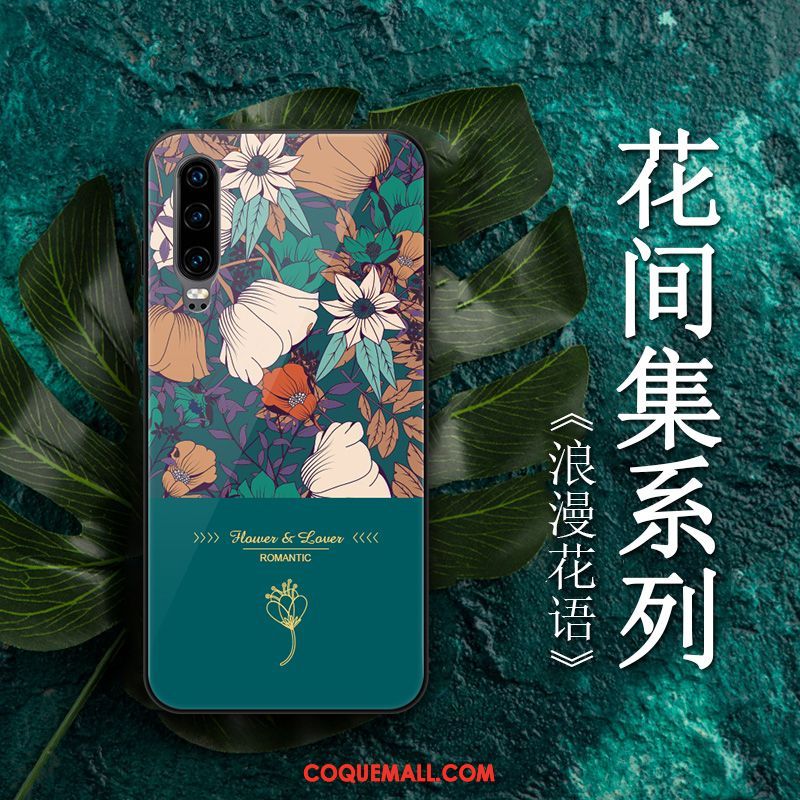 Étui Huawei P30 Vent Téléphone Portable Créatif, Coque Huawei P30 Noir Art