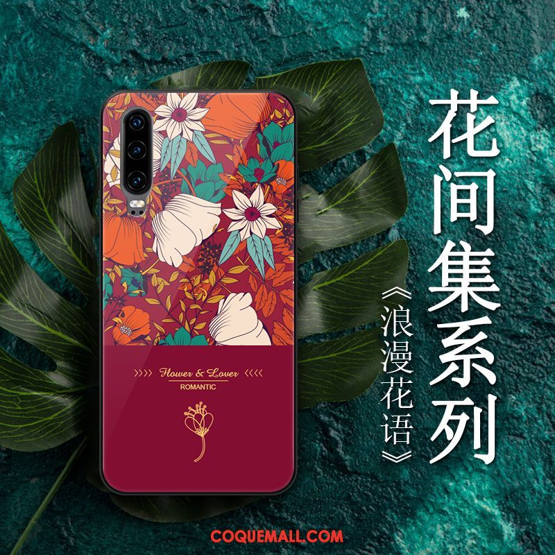 Étui Huawei P30 Vent Téléphone Portable Créatif, Coque Huawei P30 Noir Art