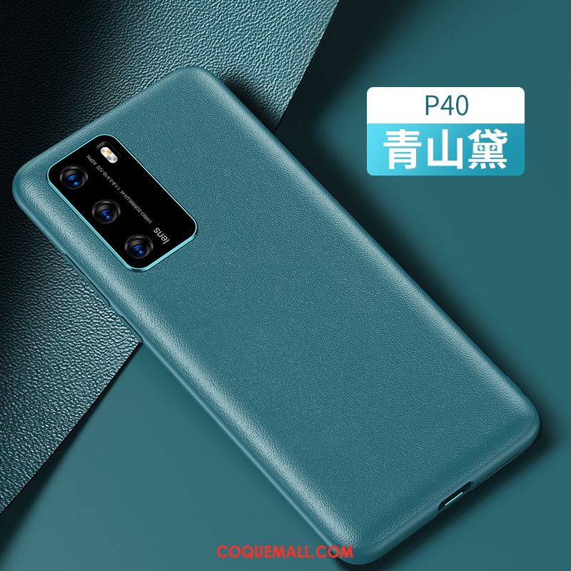 Étui Huawei P40 Créatif Cuir Véritable Incassable, Coque Huawei P40 Protection Personnalité