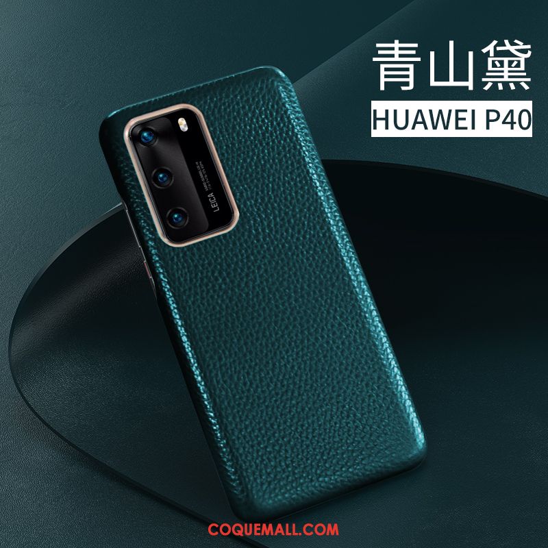 Étui Huawei P40 Incassable Cuir Haut Très Mince, Coque Huawei P40 Créatif Téléphone Portable Braun