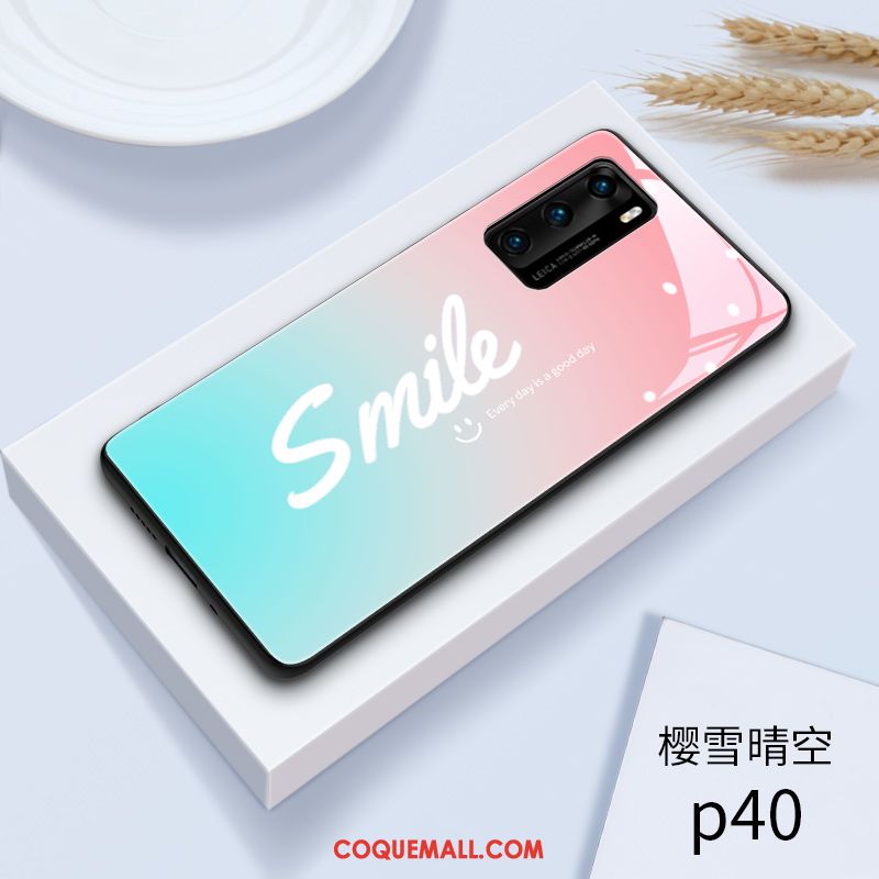 Étui Huawei P40 Incassable Protection Vent, Coque Huawei P40 Tendance Dégradé De Couleur