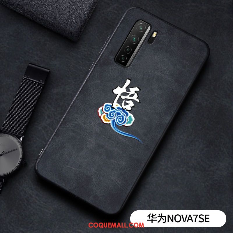 Étui Huawei P40 Lite 5g Cuir Créatif Gaufrage, Coque Huawei P40 Lite 5g Mode Marque De Tendance