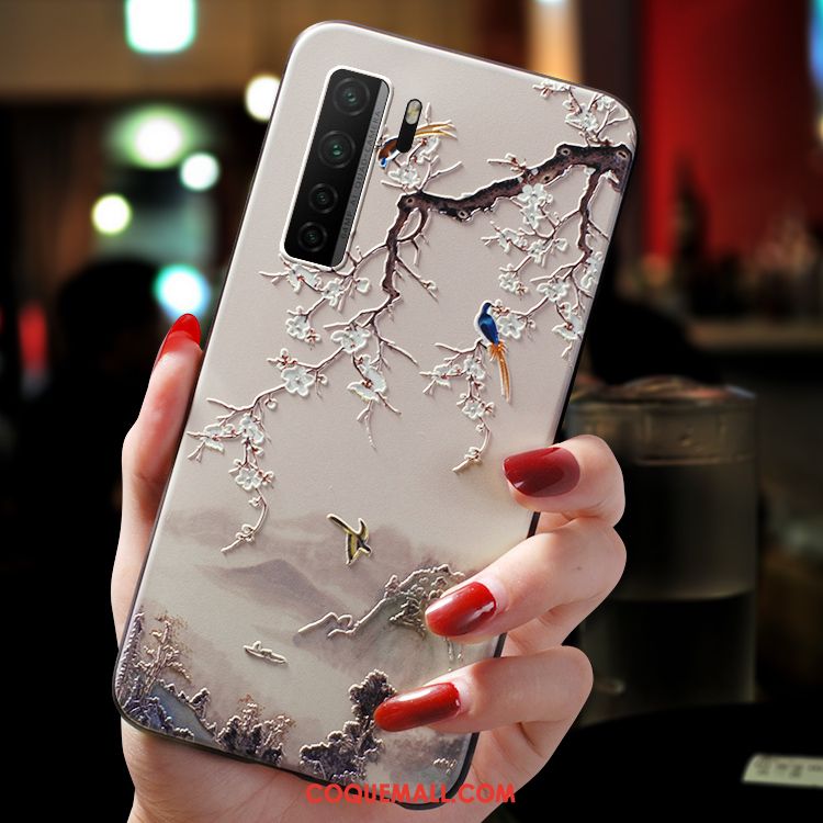 Étui Huawei P40 Lite 5g Incassable Style Chinois Fluide Doux, Coque Huawei P40 Lite 5g Net Rouge Personnalité