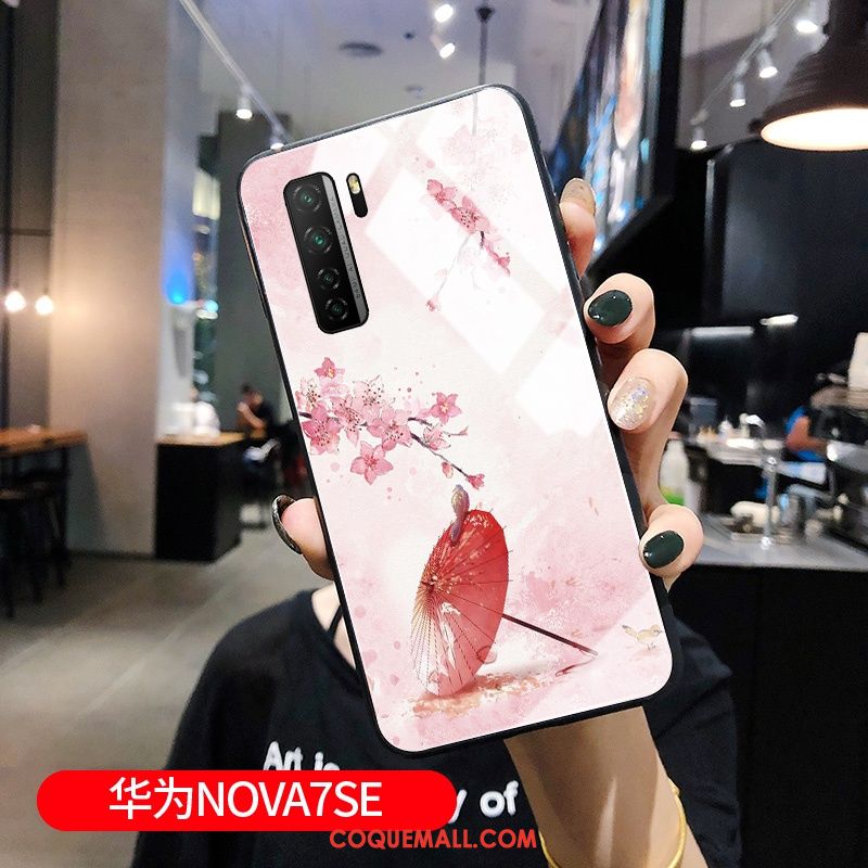 Étui Huawei P40 Lite 5g Vintage Fleur Incassable, Coque Huawei P40 Lite 5g Style Chinois Protection