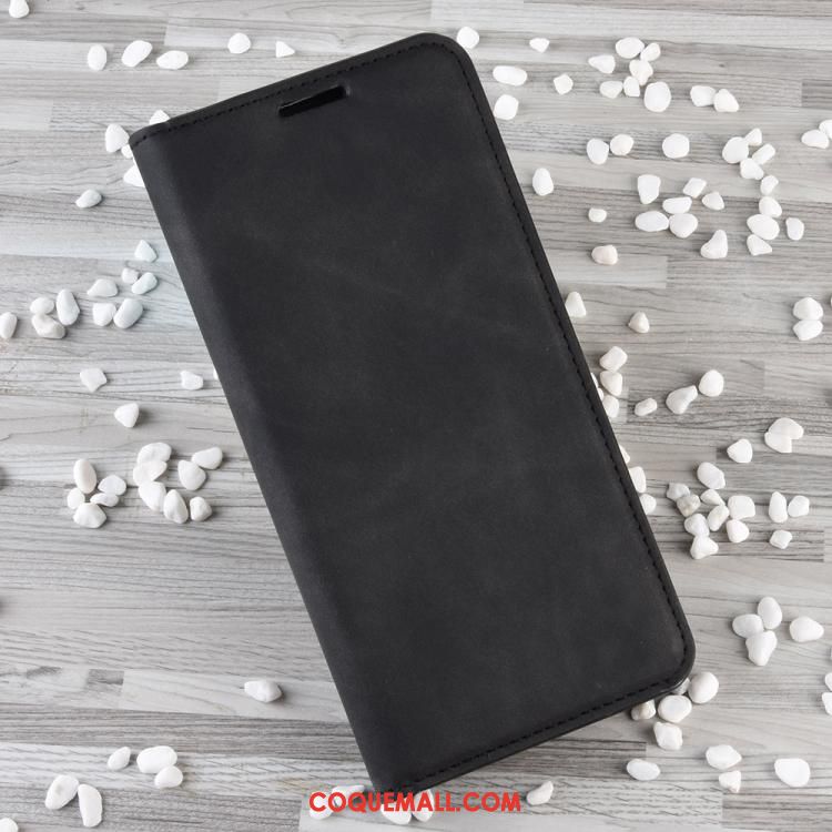 Étui Huawei P40 Lite Business Gris En Cuir, Coque Huawei P40 Lite Portefeuille Clamshell